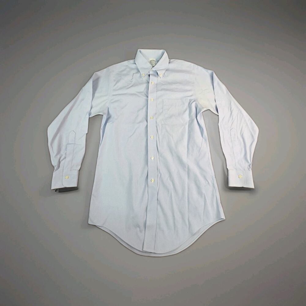 Brooks Brothers Men's Sz 15-32 (S) Plaid Dress Shirt Button Front Long Sleeve